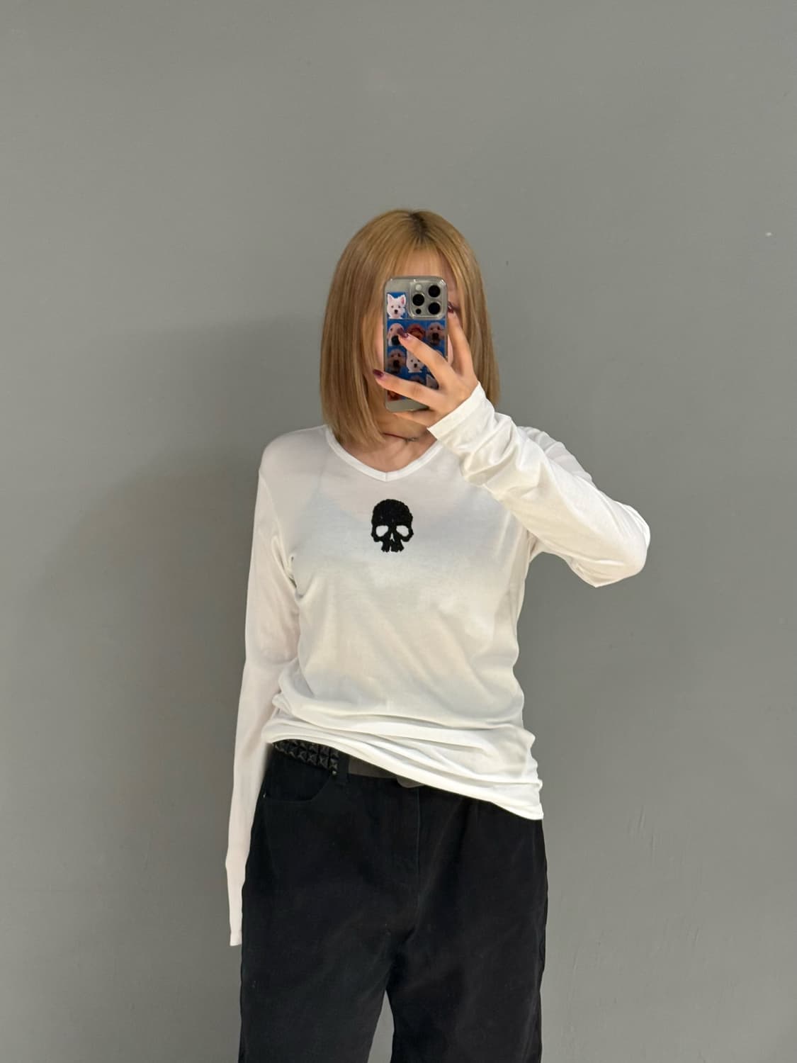 Custom Culture skull beads long sleeve 상품이미지1