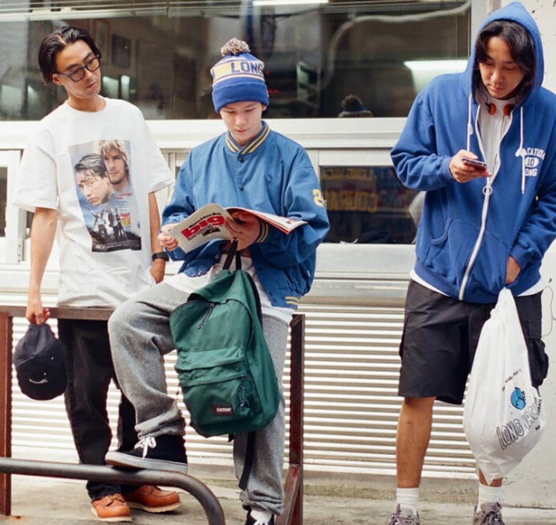 롱바케이션 롱바케 바시티 자켓 블루 V 상품이미지7