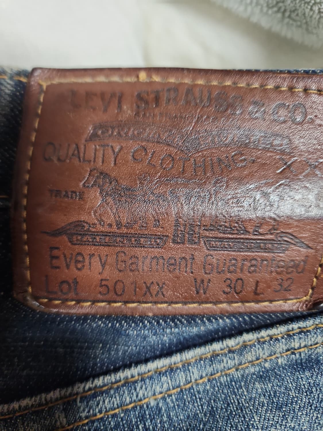 리바이스 501XX 셀비지 워싱 복각 데님. USA W30 LVC 청바지 상품이미지8