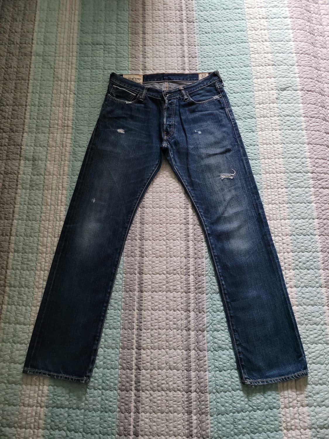 아베크롬비 렘선 슬림스트레이트 셀비지데님 탭32 실33사이즈 상품이미지1