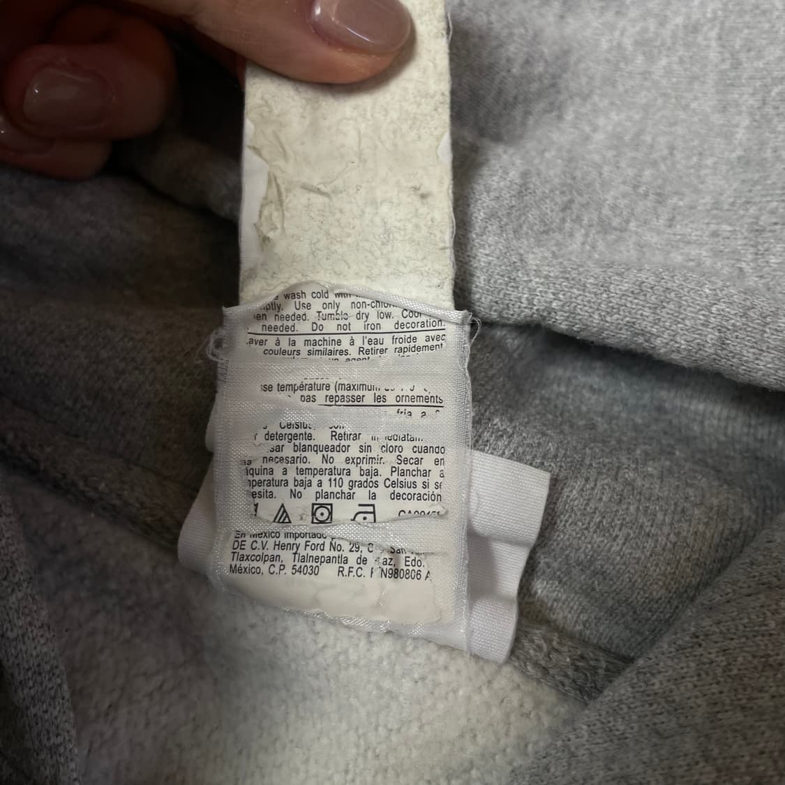 챔피온 리버스위브 그레이 C로고 후드 집업 S 상품이미지5