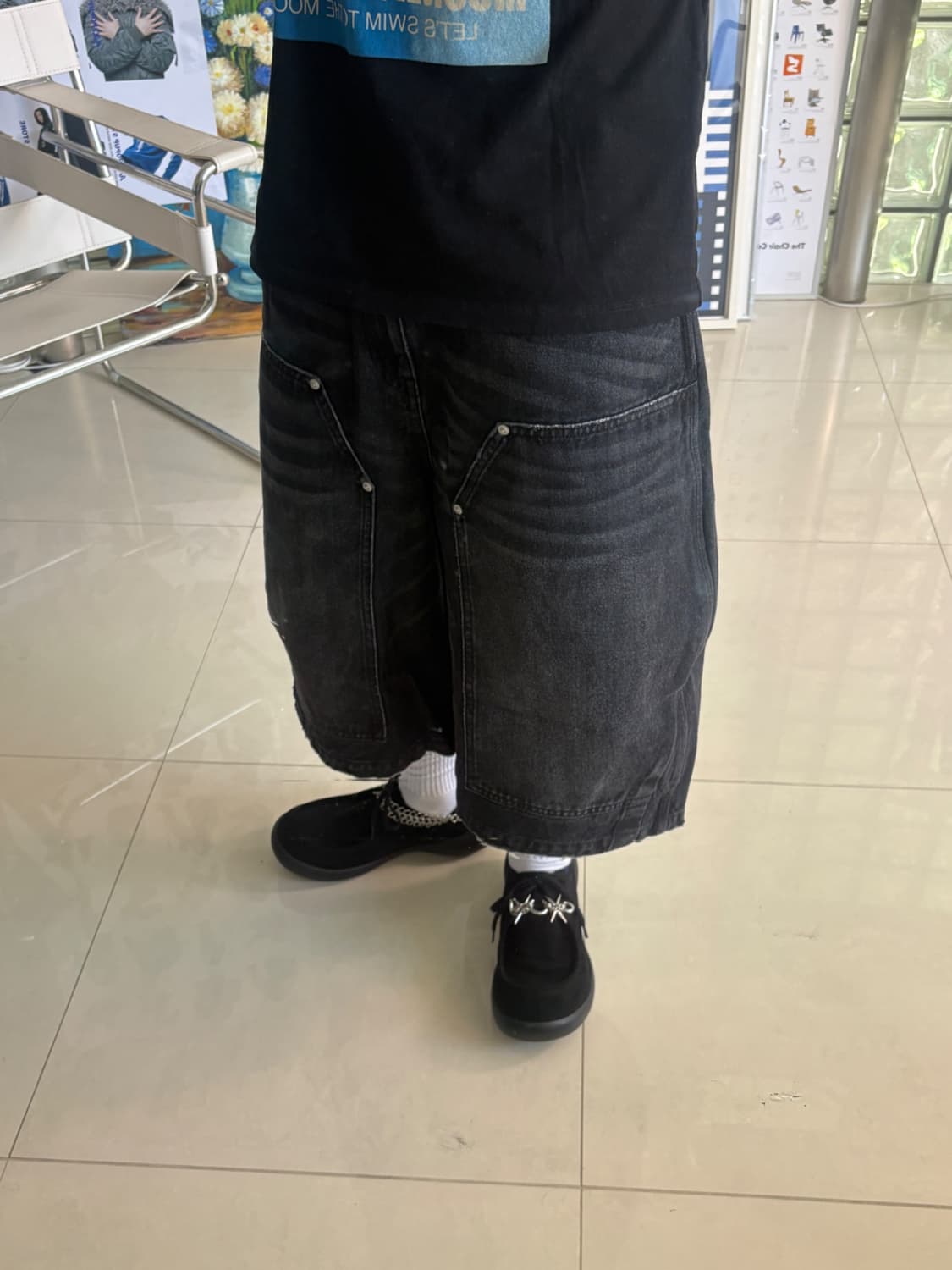 double knee baggy shorts 상품이미지3