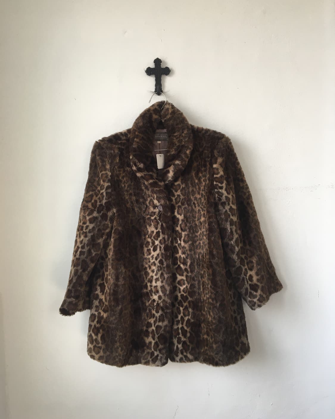 Fake fur leopard pattern jacket 상품이미지2