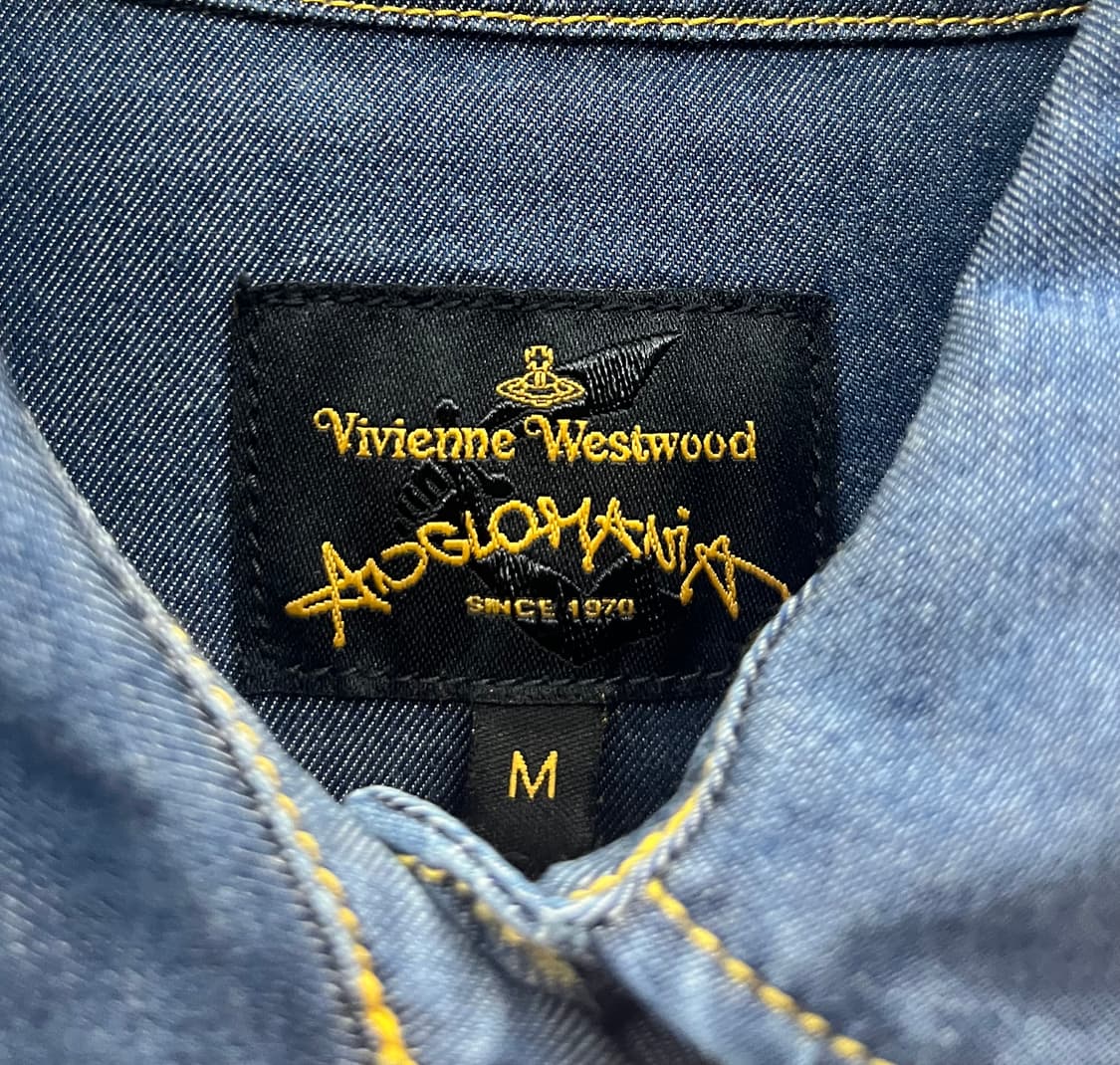 10s 비비안웨스트우드 데님 셔츠 컬러 블록 상품이미지7