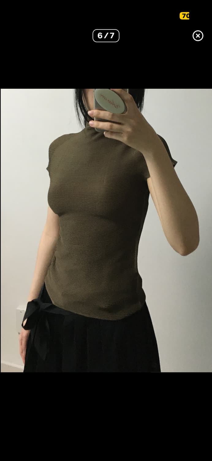 이세이미야케 - High Neck Top(Khaki) 상품이미지6