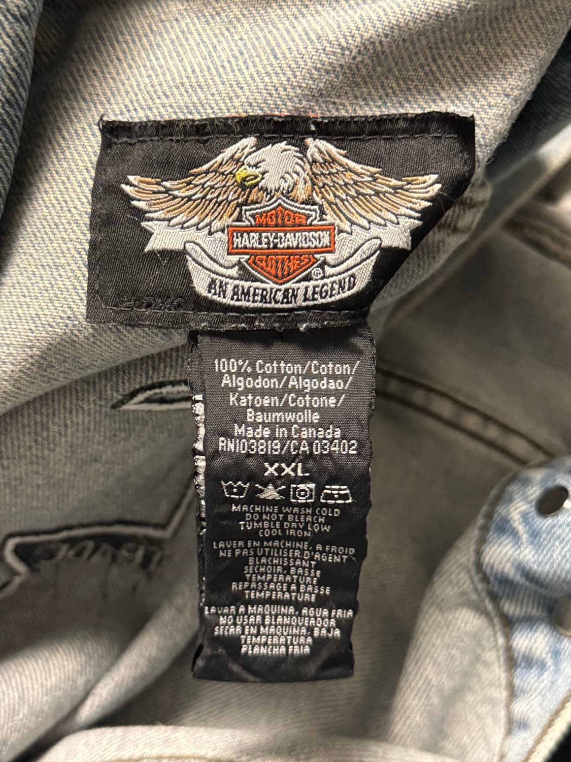 90‘s 할리데이비슨 데님 트러커 자켓 상품이미지6