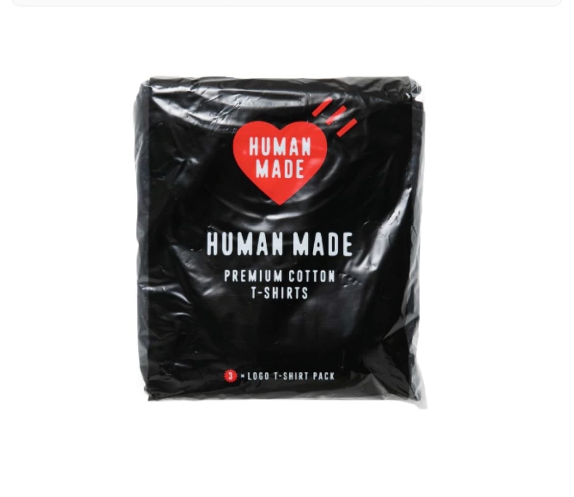 새상품)휴먼메이드 3팩 티셔츠 블랙 M 상품이미지2