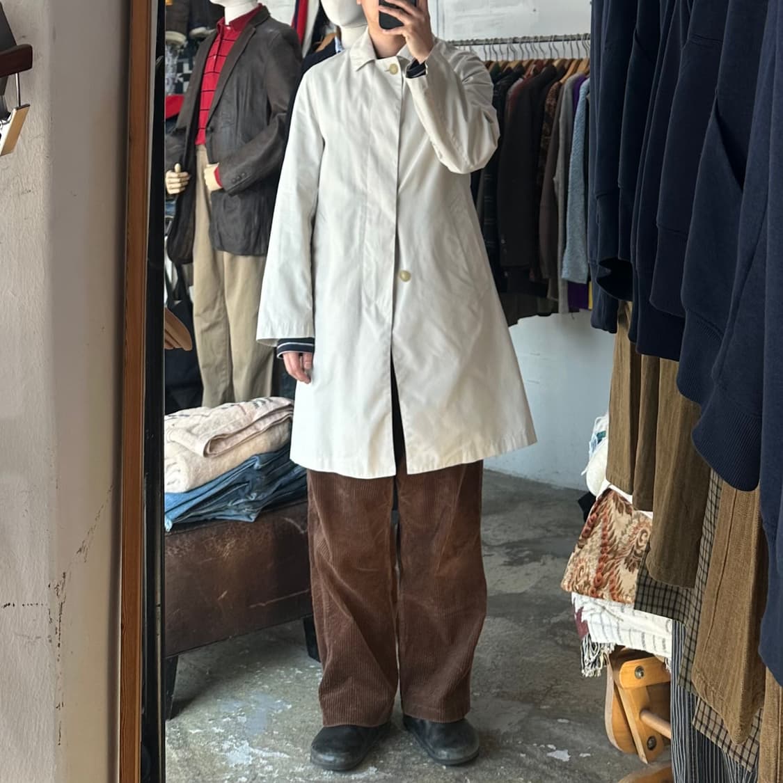 (착용컷) BLUE:LABEL 싱글 트렌치 코트 (남성용 98) 상품이미지3