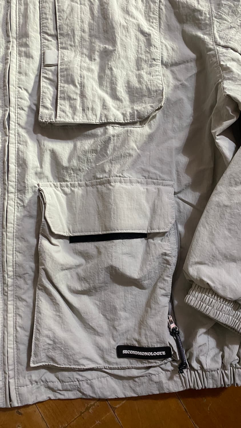 세컨드모놀로그 라이트 그레이 포켓 바람막이 자켓 XL 상품이미지4