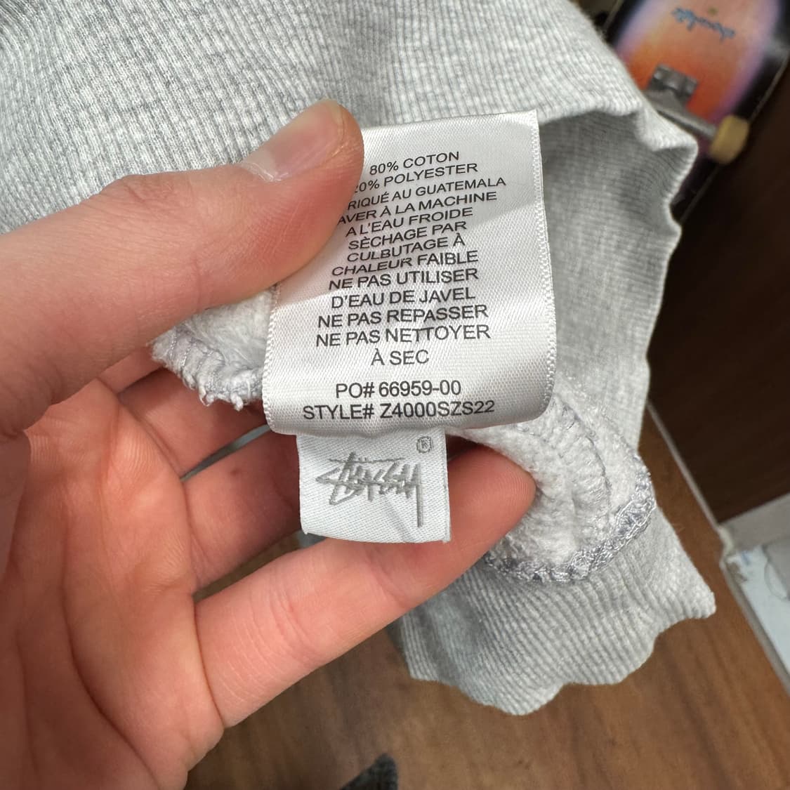 스투시 8볼 로고 라운드넥 스웻셔츠 후면 빅로고 포인트 그레이 상품이미지8