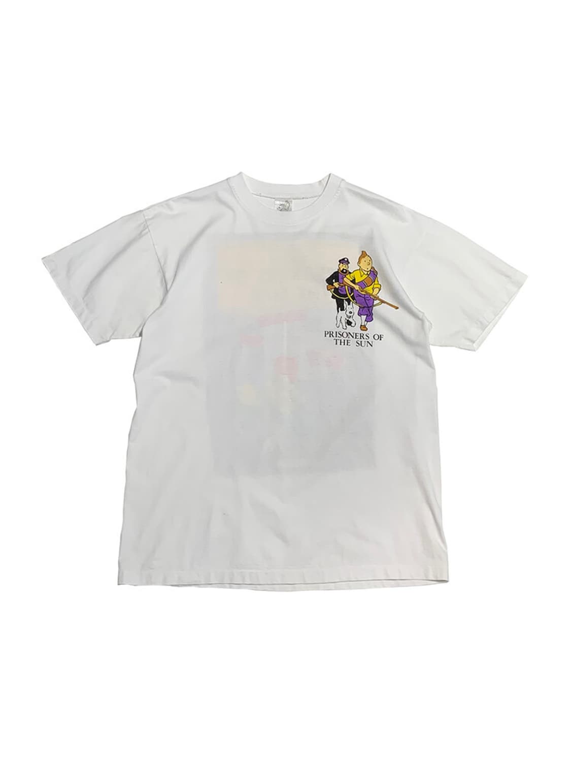 90s 땡땡의 모험 태양의 신전 티셔츠 상품이미지2