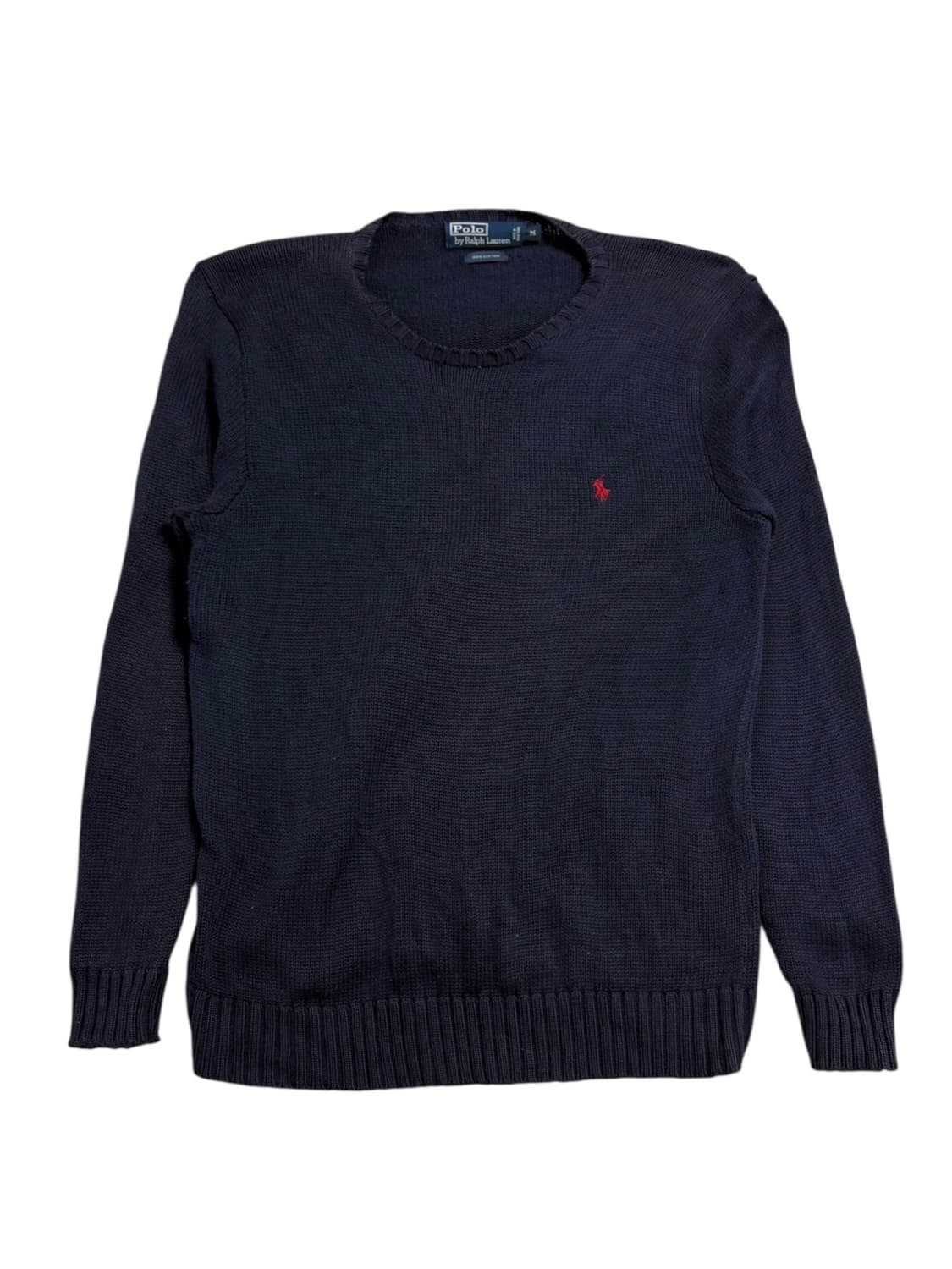 폴로 랄프로렌 라운드넥 코튼 니트 스웨터 네이비 상품이미지2