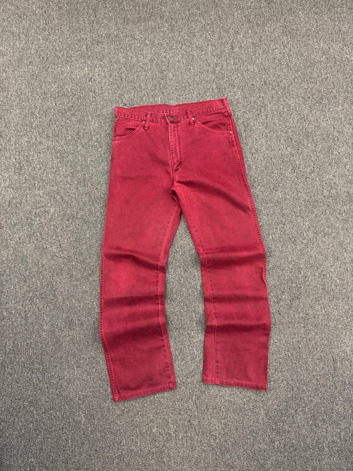 34)랭글러 빈티지 버건디 데님팬츠 상품이미지1