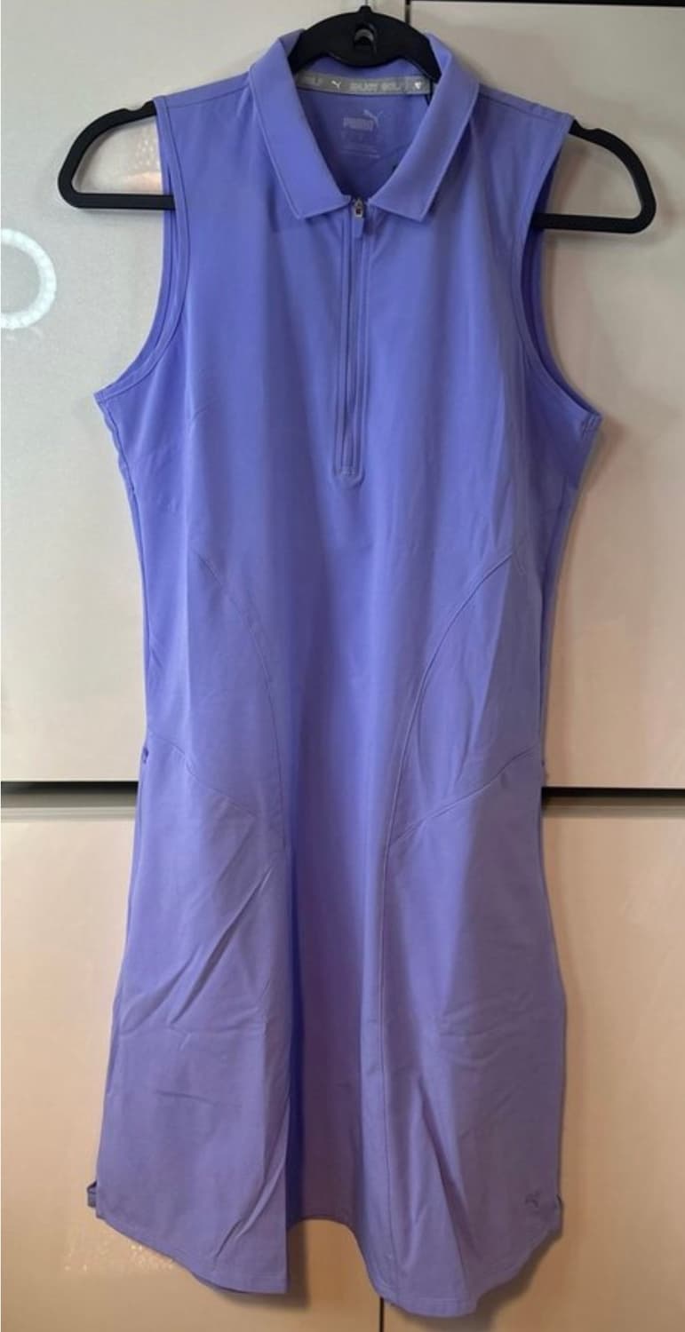 푸마 퍼플 민소매 골프 원피스  상품이미지1