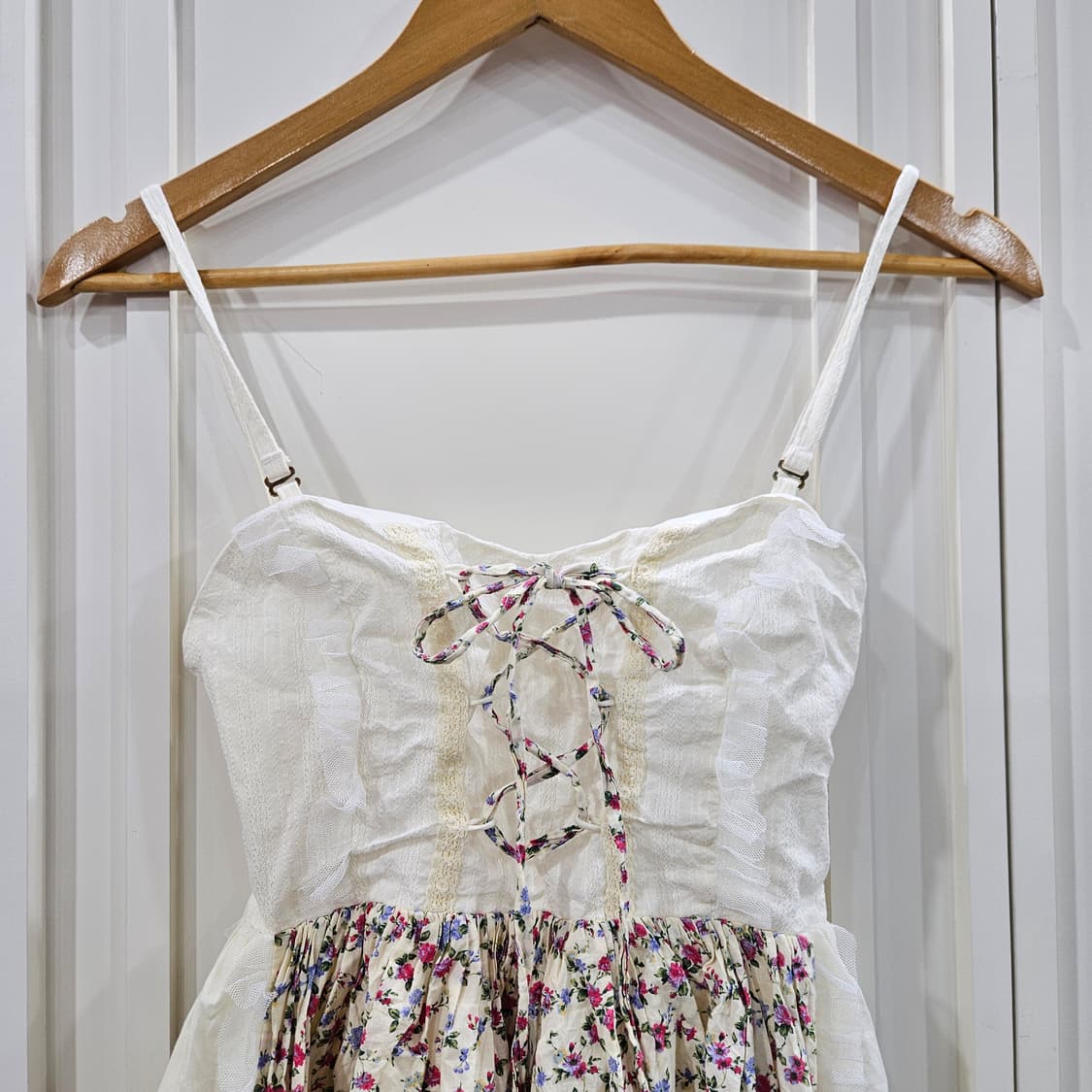 플라워 레이스 끈 원피스 상품이미지2