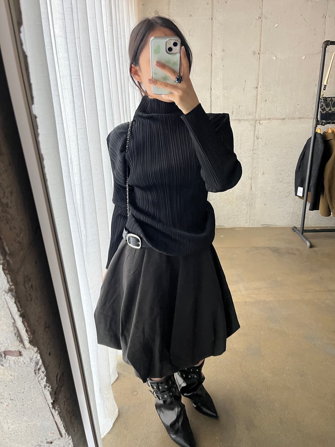 Rene 르네 울 벌룬 스커트 브라운 상품이미지6