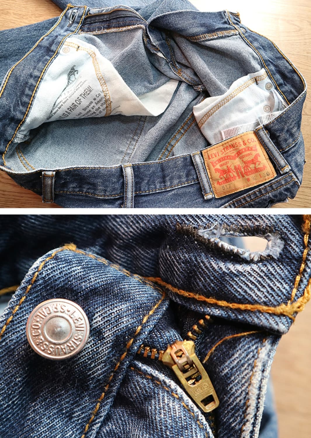 LEVIS 리바이스 517 부츠컷  데님 32  세탁완료 상품이미지7