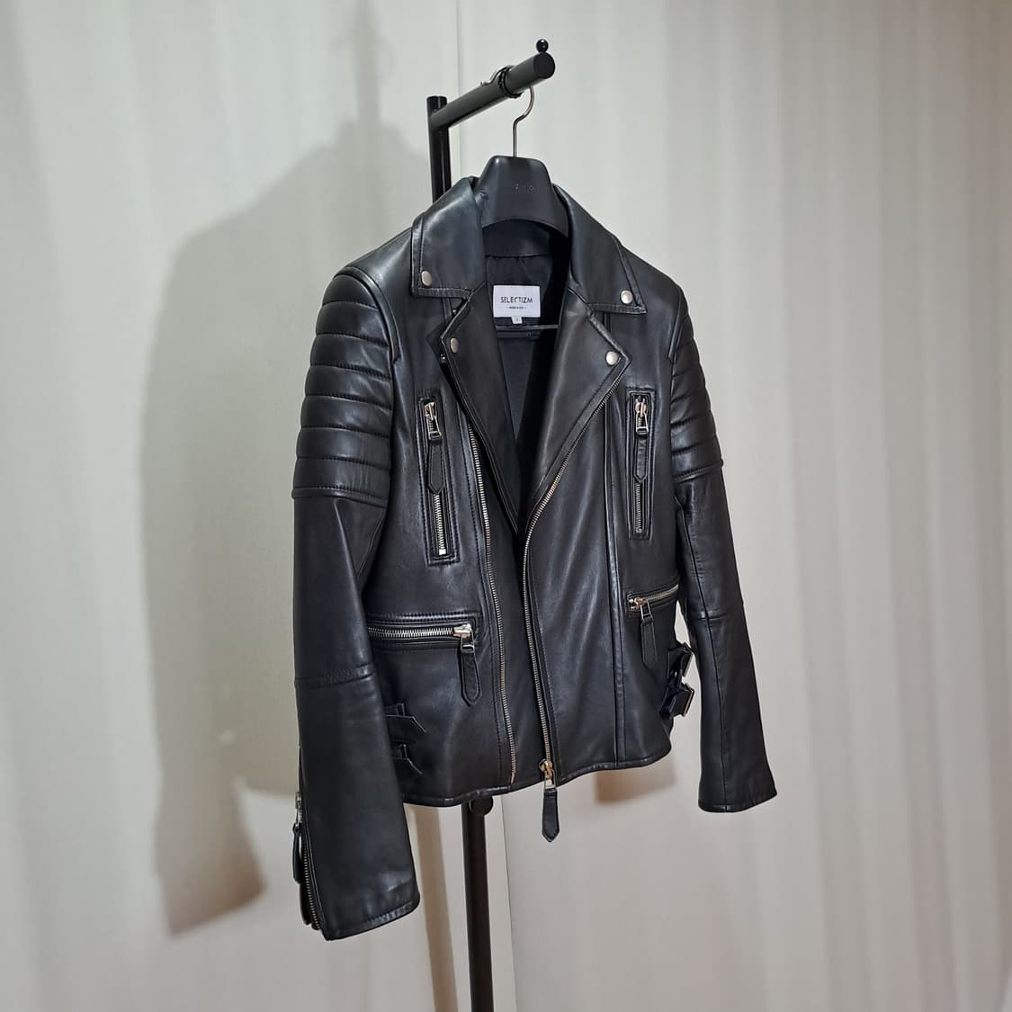 (택포) 셀렉티즘 양가죽 엠보 자켓 1 B338 상품이미지3