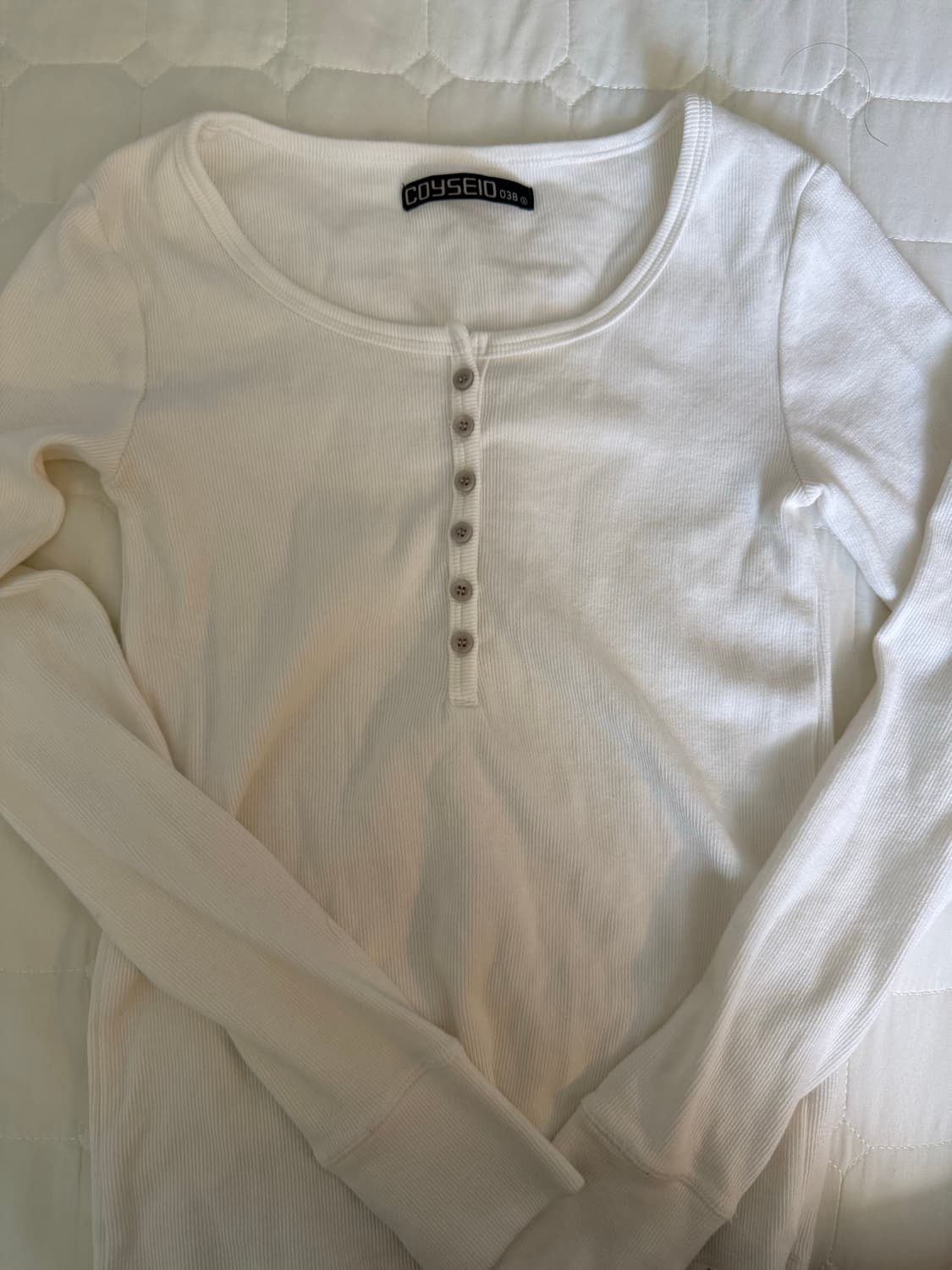 코이세이오038 038 BUTTON LONG SLEEVE WHITE 상품이미지2