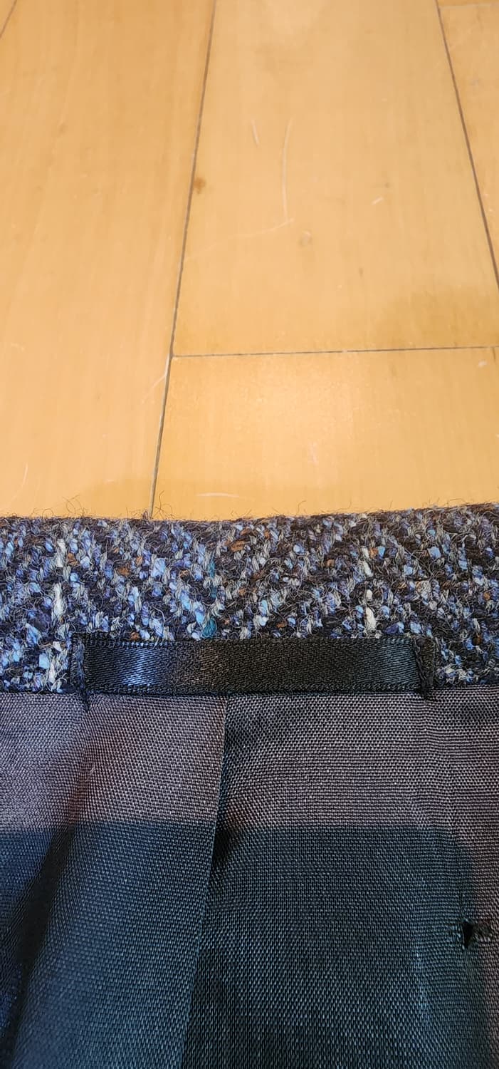 (빅사이즈)네이비 헤링본 트위드 모직자켓 3XL 상품이미지6