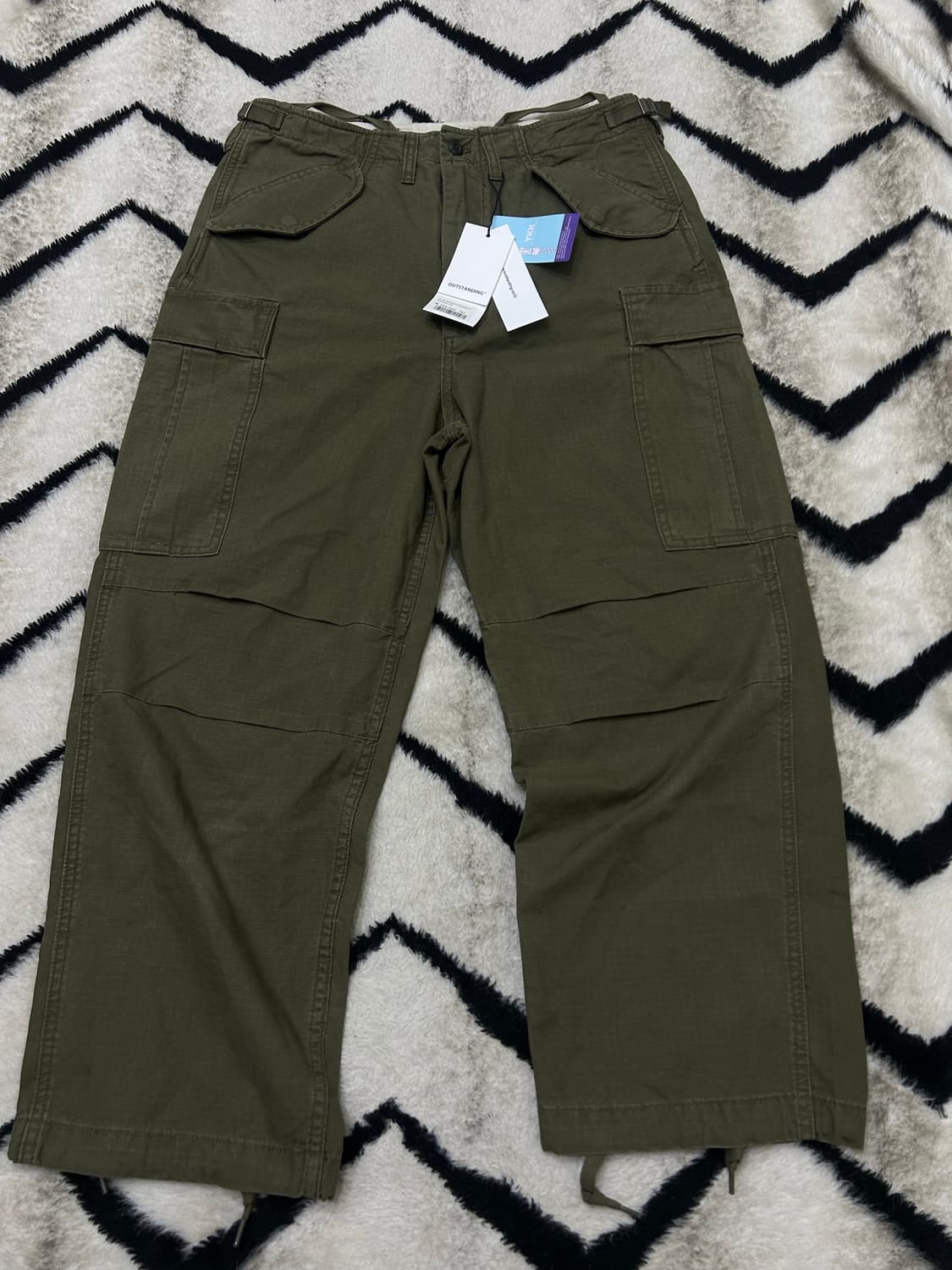 [S]아웃스탠딩 M-65 립스탑 카고 팬츠/카키 상품이미지1