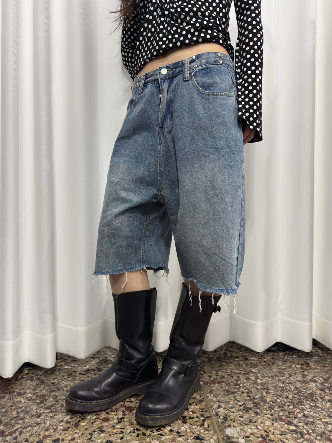 denim half pants 상품이미지3
