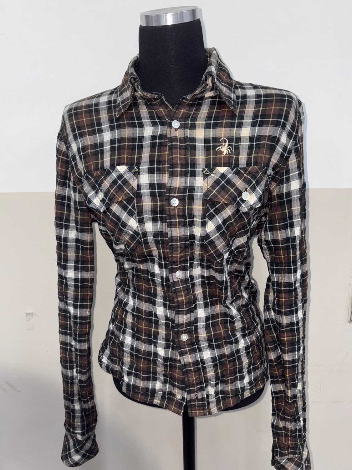 히스테릭글래머 슬림핏 체크셔츠 상품이미지1