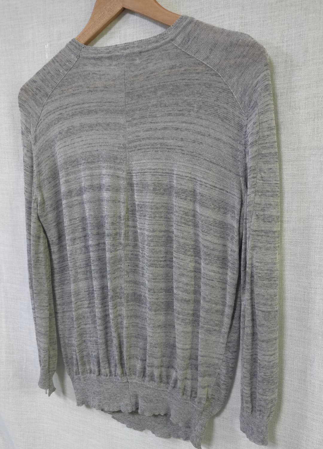 타임 한섬 정품 린넨 니트 여름 긴팔 얇은 그레이 여성 90 44 55 상품이미지5