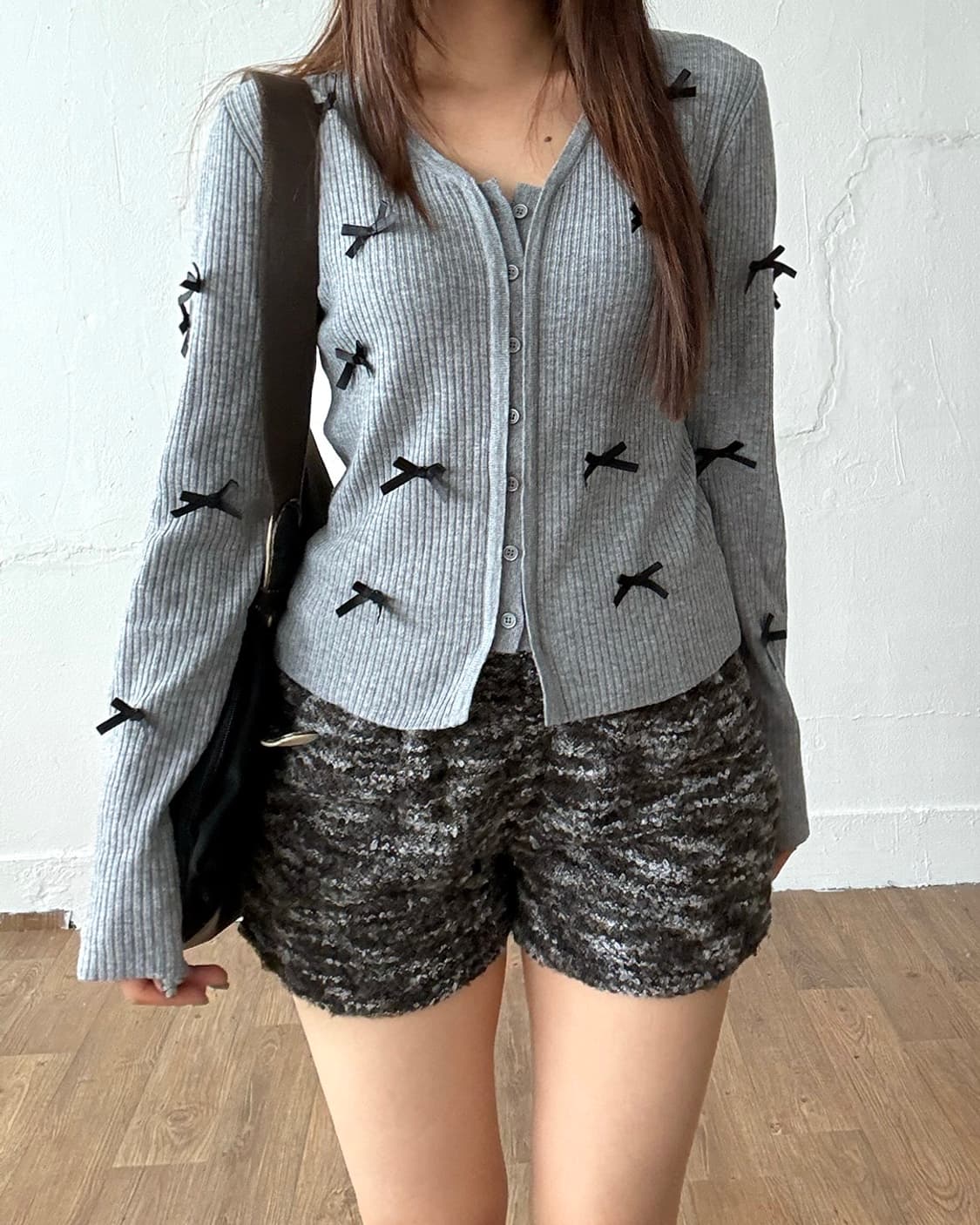 Gray fur mini pants 상품이미지4