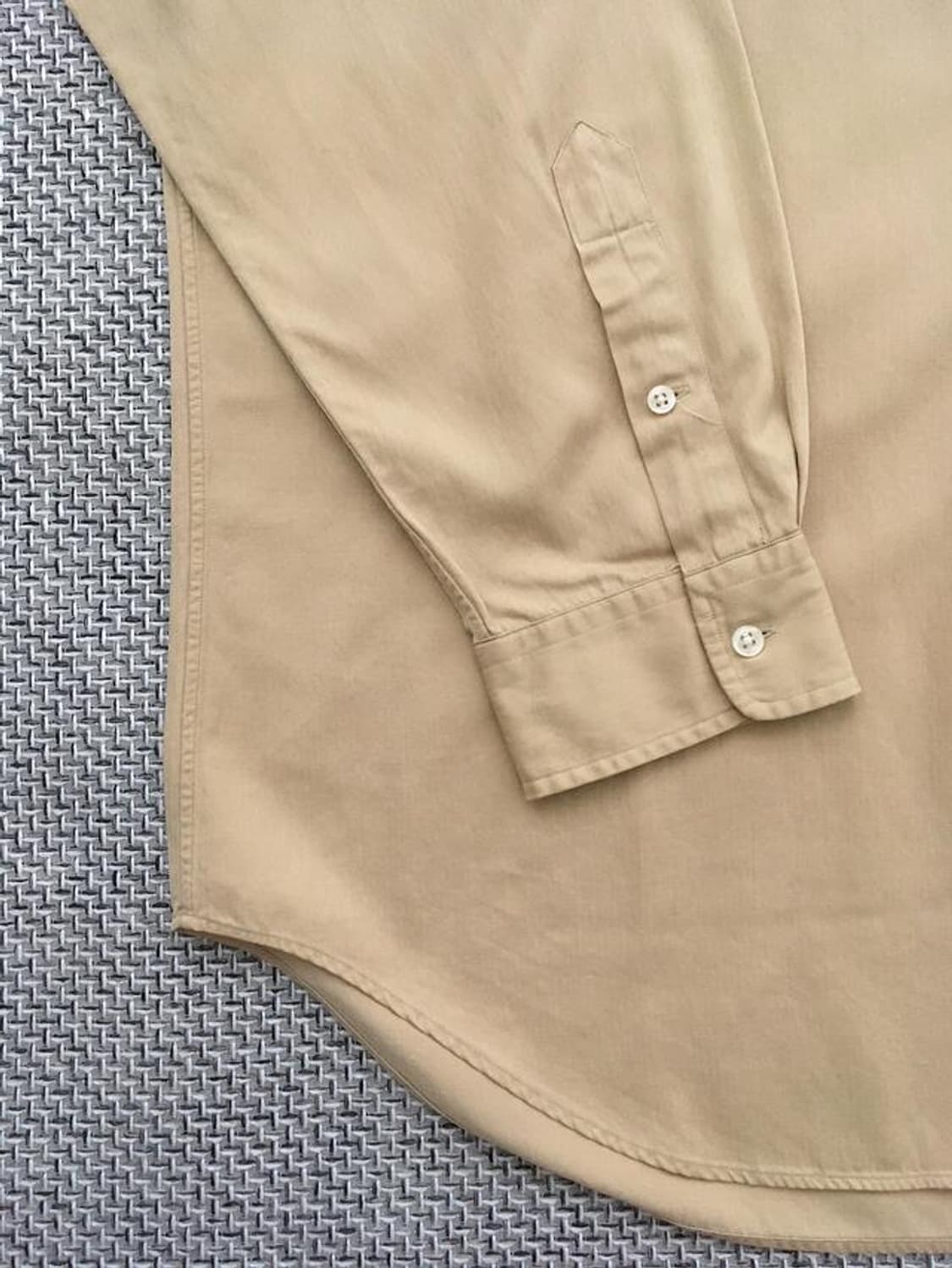 90s Gold-beige silk blended shirts 상품이미지3