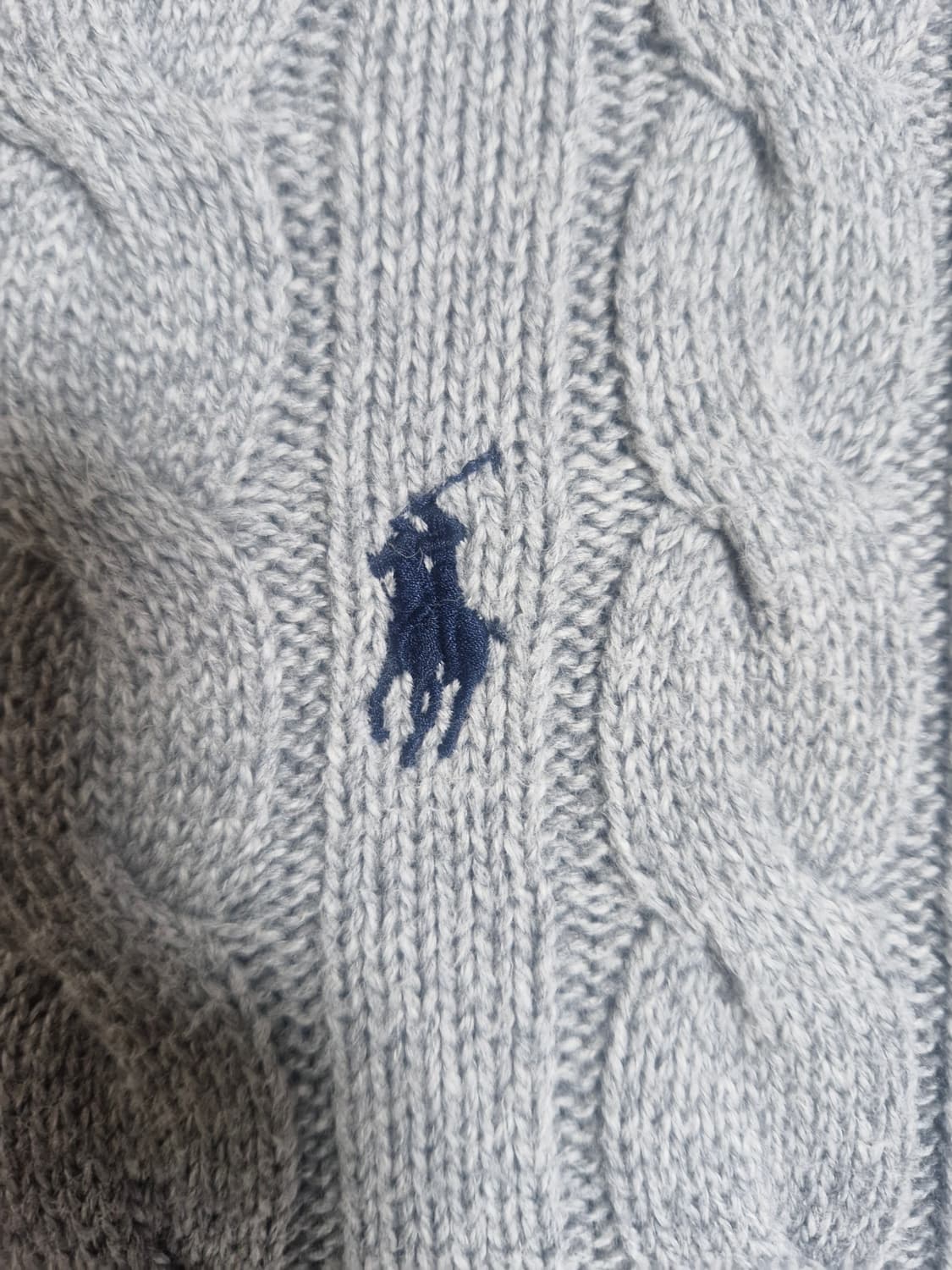 폴로 랄프로렌 케이블 니트 그레이 L 상품이미지3