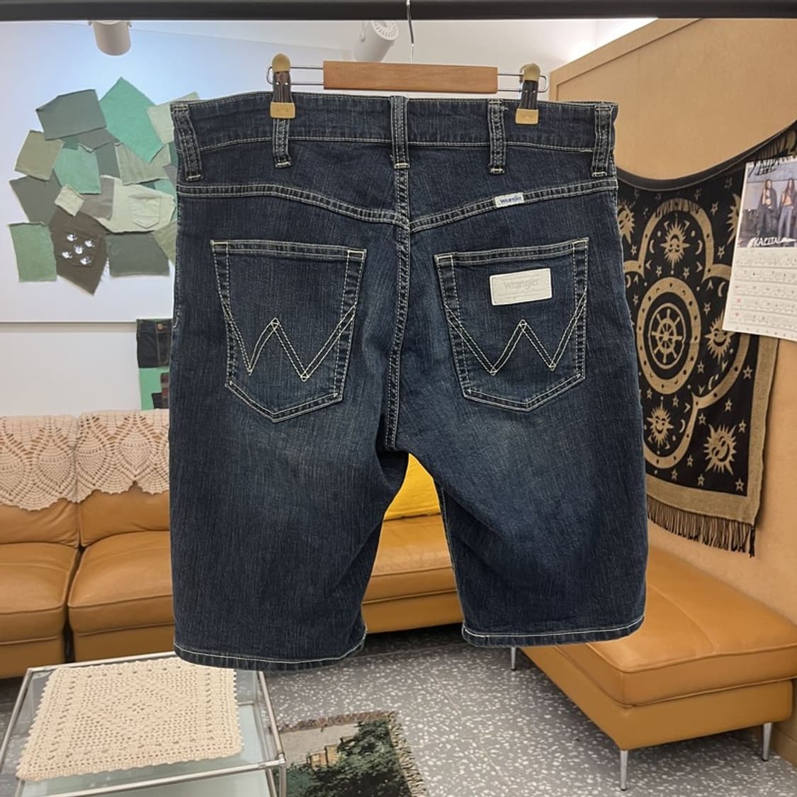 랭글러 올드스쿨 레트로 빈티지 데님 버뮤다팬츠 32인치 C12202 상품이미지4