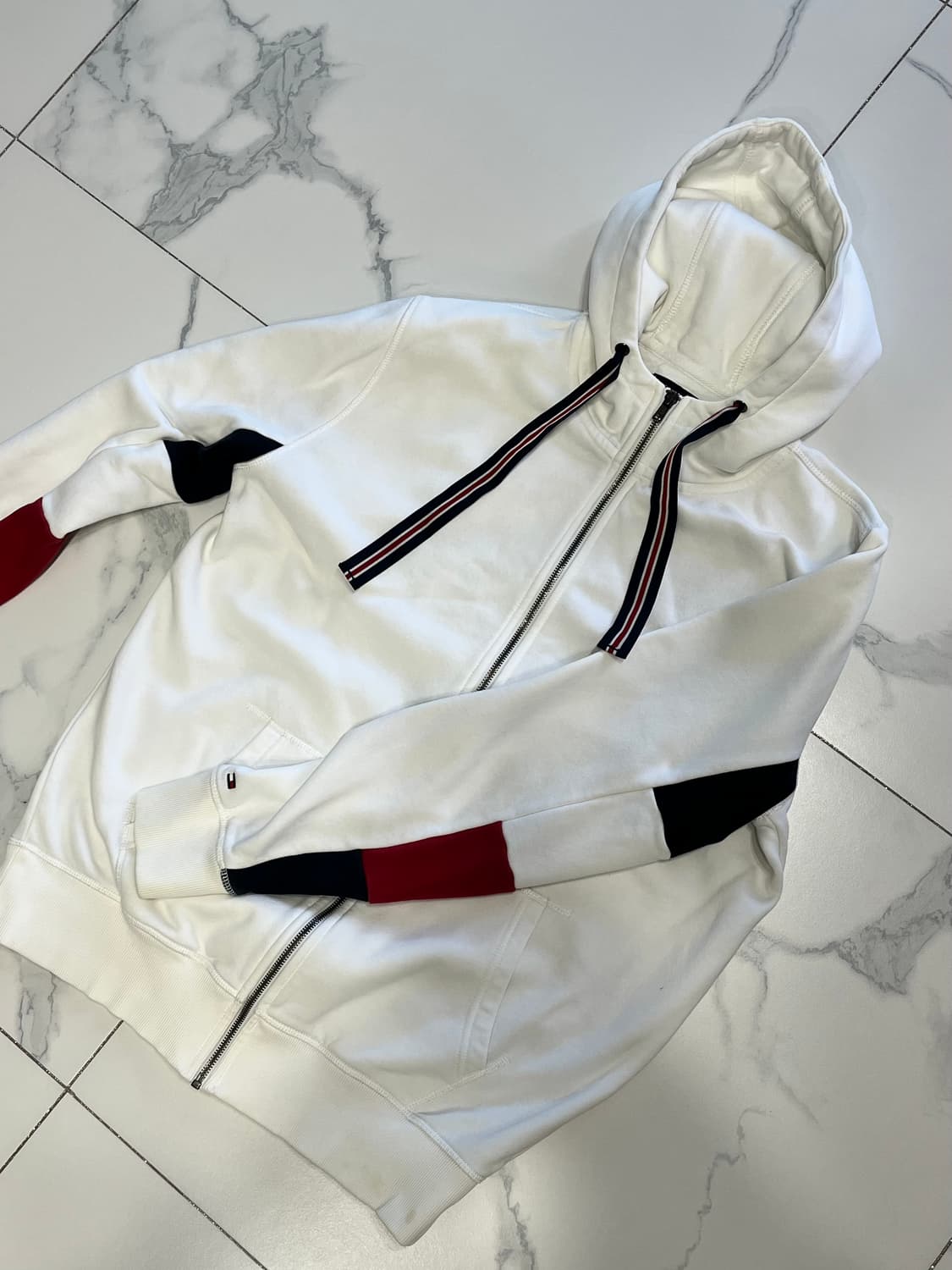 타미힐피거 화이트 후드집업 XXL 상품이미지1