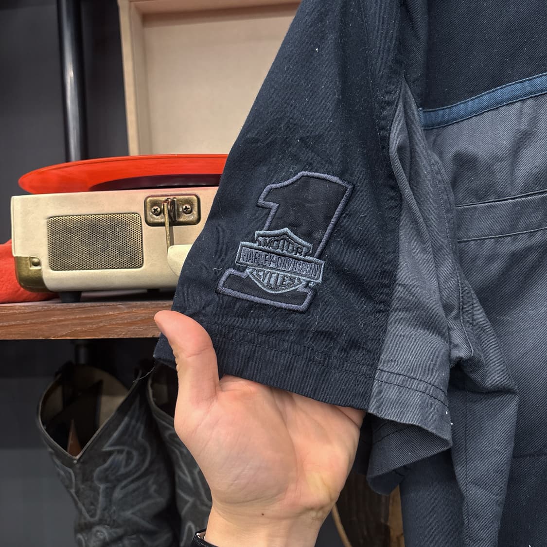 할리데이비슨 레이싱 퍼포먼스 라인 #1 패치워크 반팔셔츠 N1070  상품이미지4