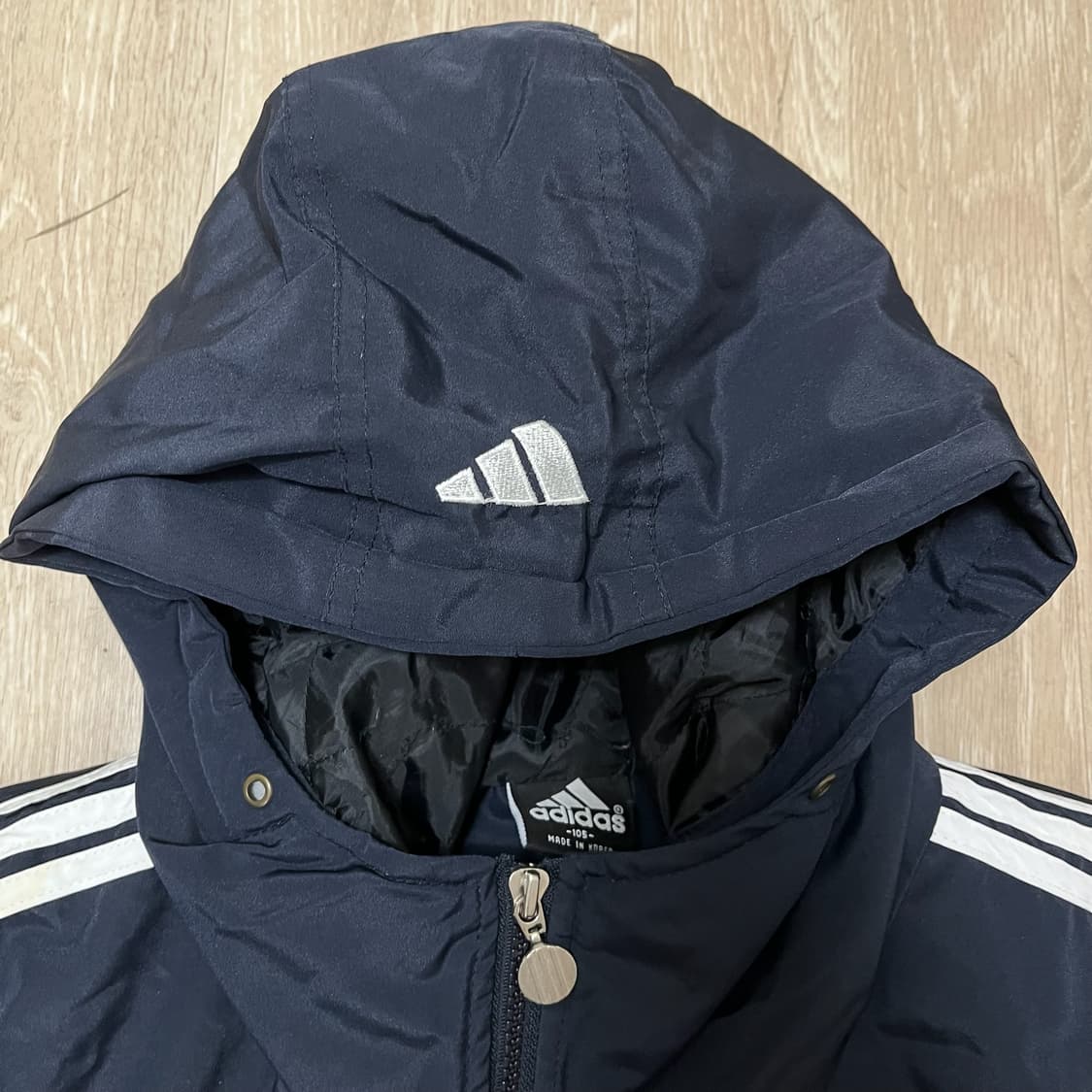 아디다스 올드스쿨 로고 후드 바람막이 자켓 XL/105  상품이미지5