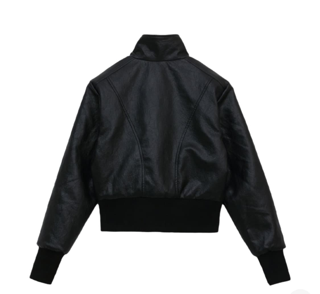 보헤미안서울 하이넥 모토 자켓 블랙 상품이미지2