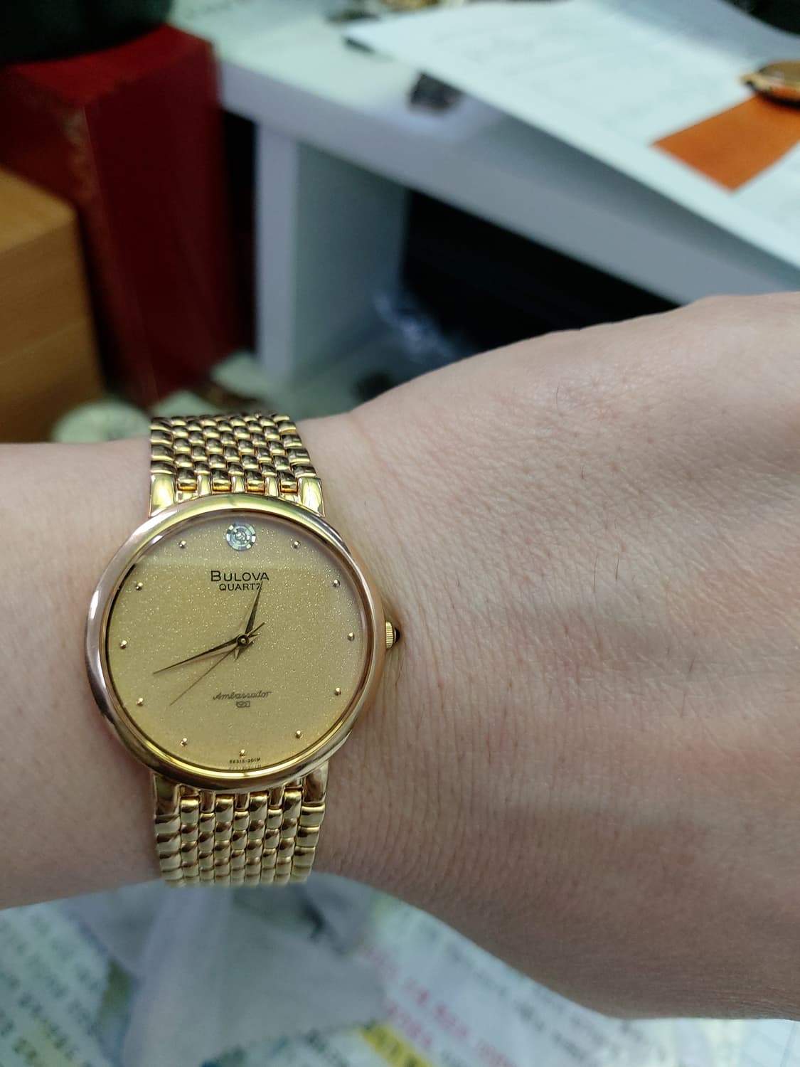 불로바 앰배서더 금장 시계 상품이미지4