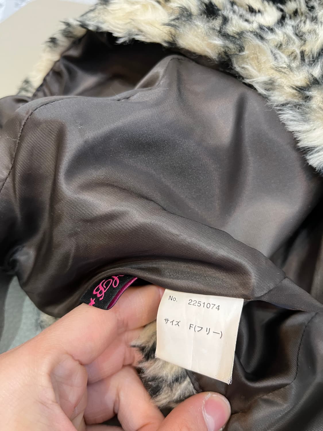 JPN 레오파드 플리스 모자 머플러 상품이미지7