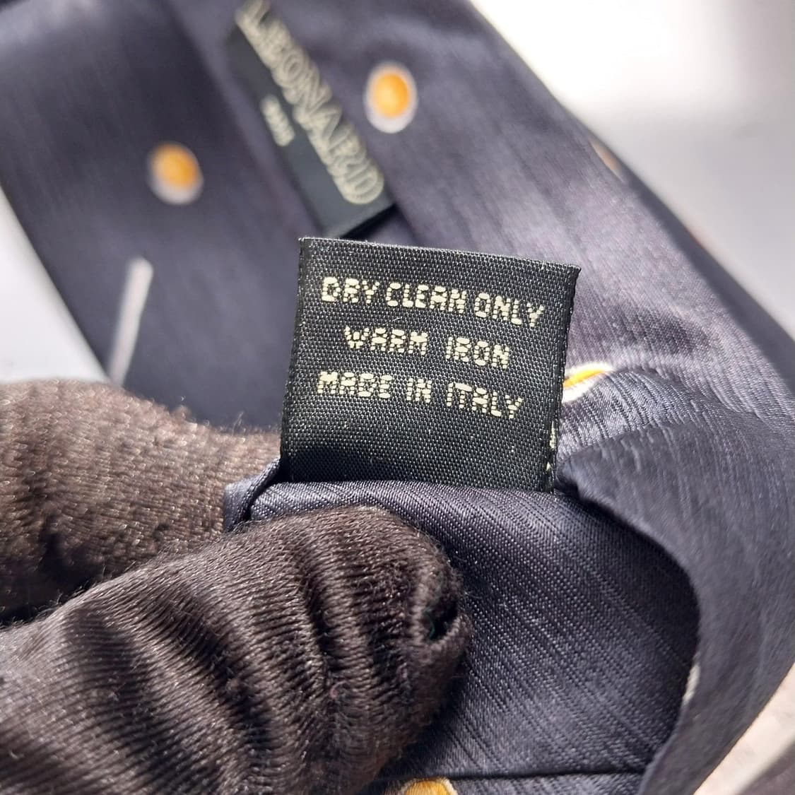 LEONARD 레오나드 넥타이 네이비 플라워 패턴 A+등급 K2481
 상품이미지10