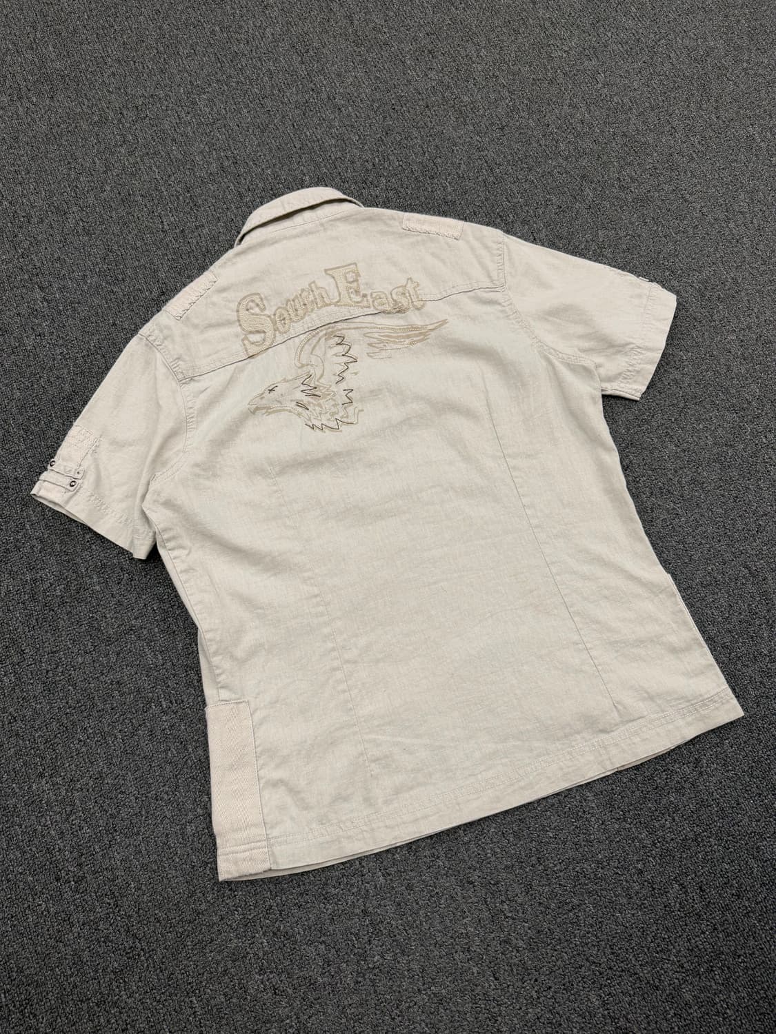 M) Outtrak 빈티지 자수 포켓 반팔셔츠 상품이미지2