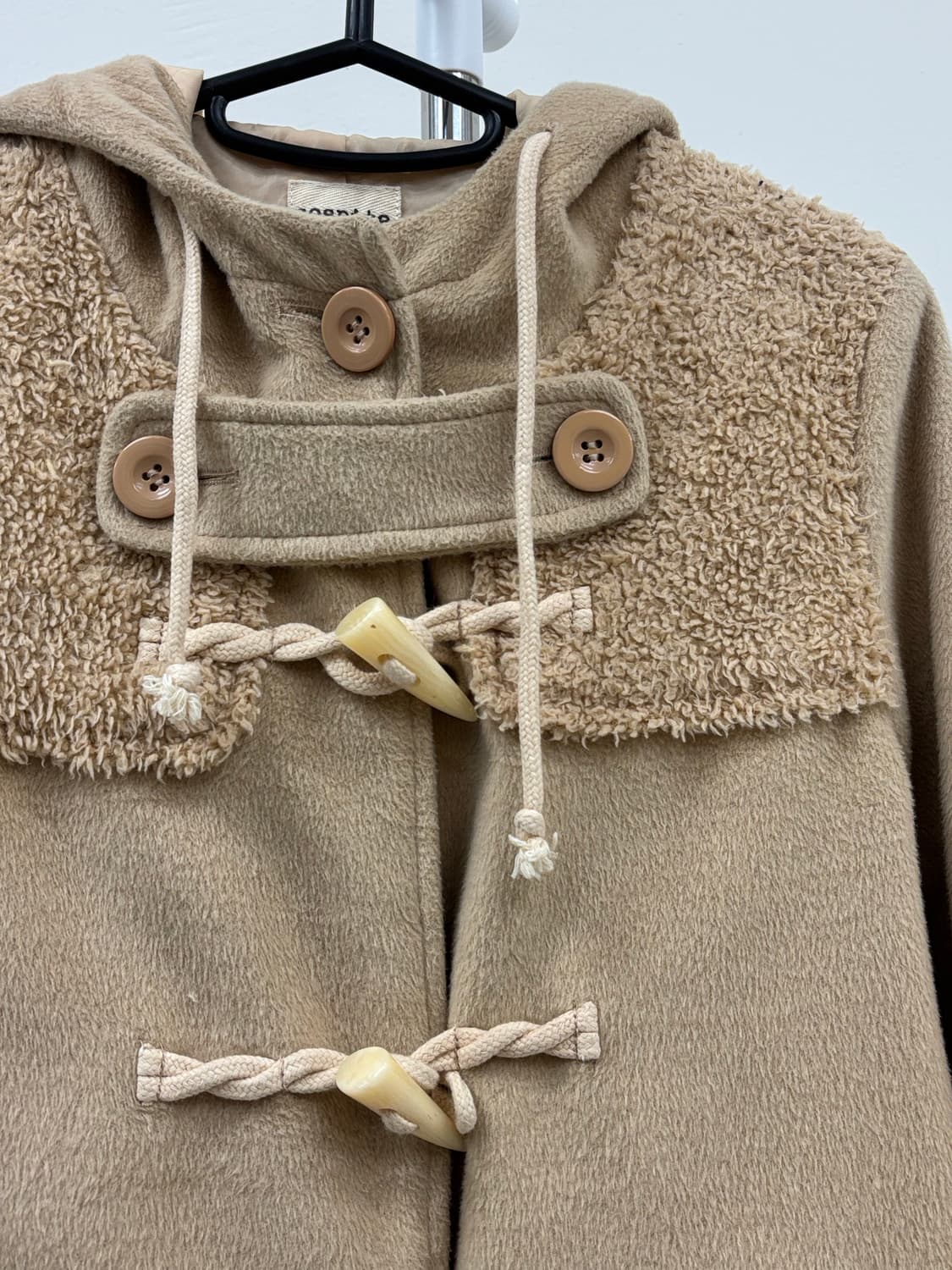 빈티지 베이지 하프 더플 코트 상품이미지5