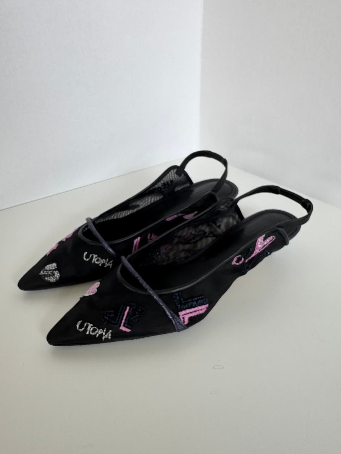 [Lanvin] 랑방 컬렉션 시스루 메쉬 자수 슬링백 상품이미지3