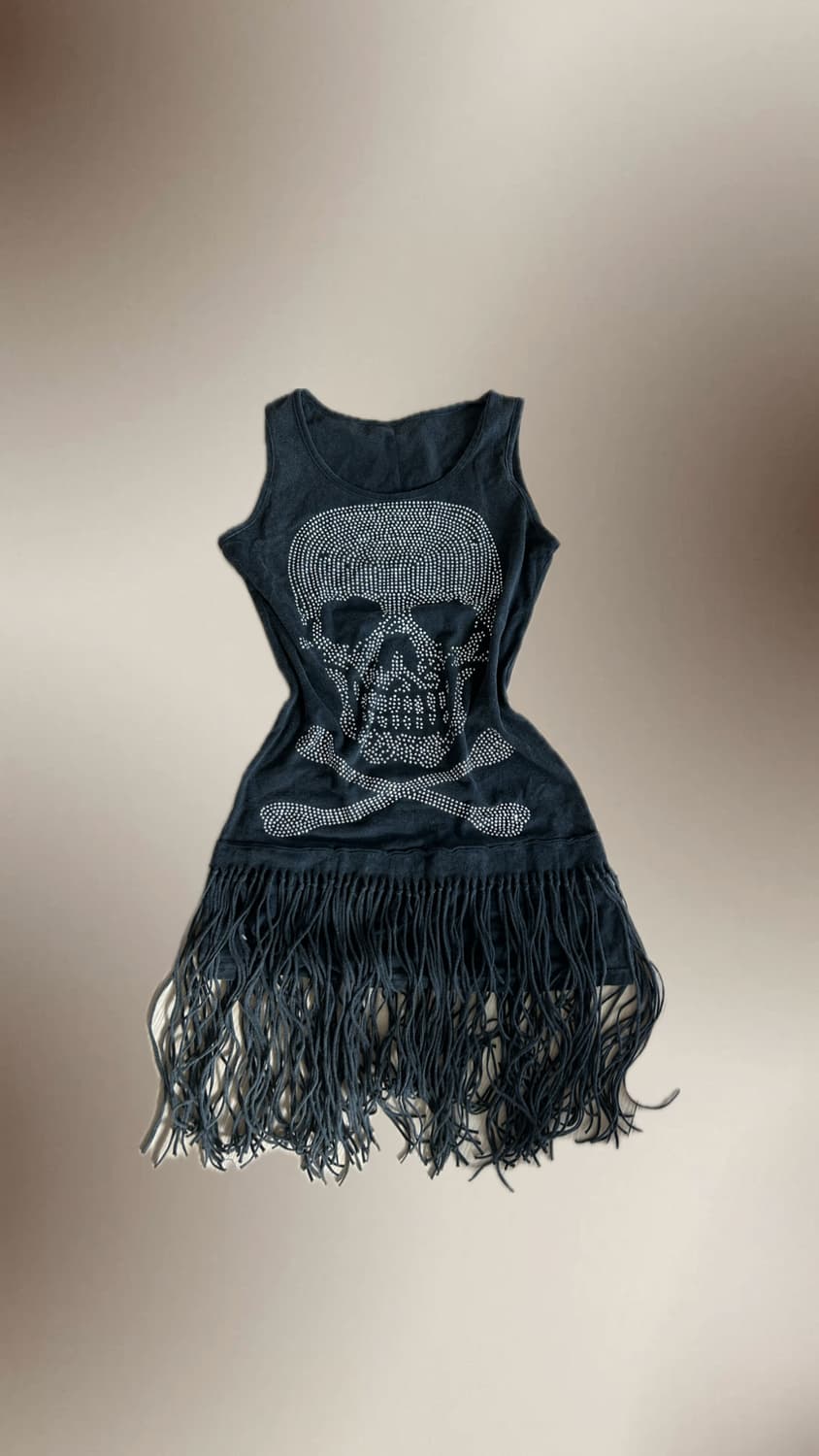 매드 펑크 고스 해골 큐빅 슬리브리스 상품이미지1