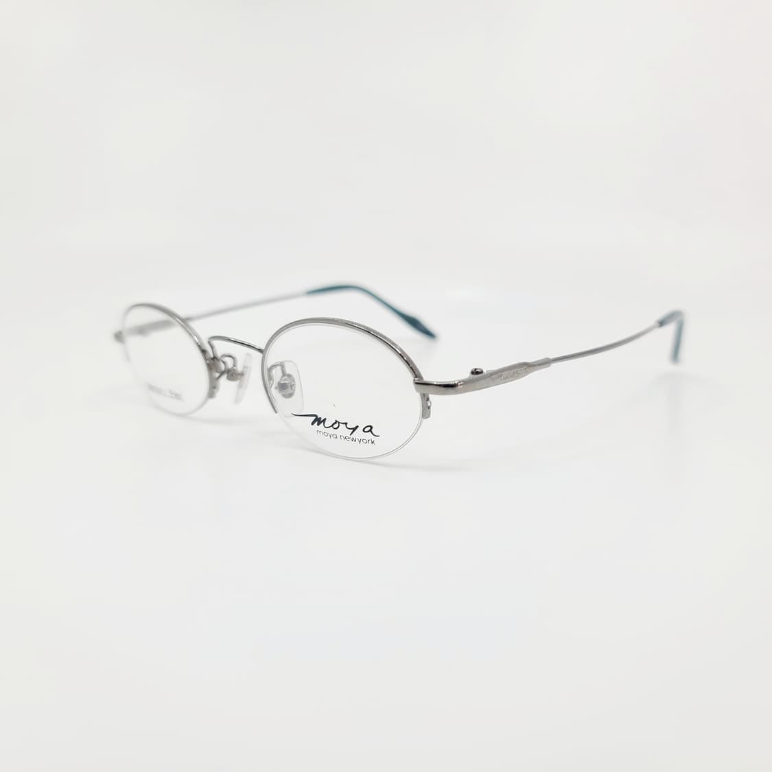 Vintage 반무테 안경 실버 그레이 상품이미지2