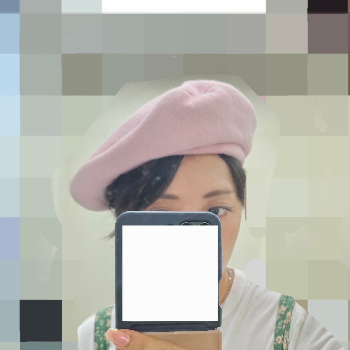 빈티지 핑크 울 베레 상품이미지2