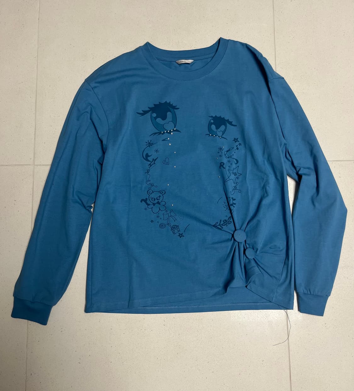 타입서비스 Cry Eyes Ruched Top [Blue] 상품이미지3