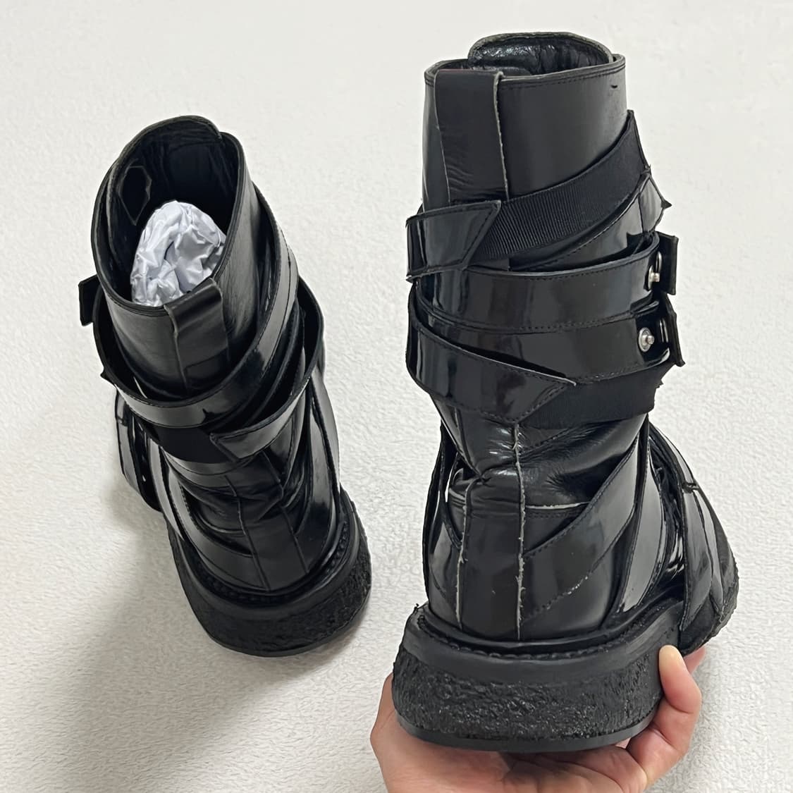 디올옴므 08AW "Lumiere Du Nord" 페이던트 스트랩 부츠 상품이미지6