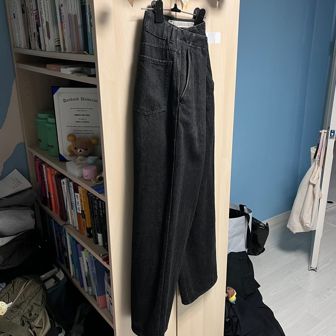 POTERY 포터리 원워시 블랙 데님 와이드 3size 상품이미지2