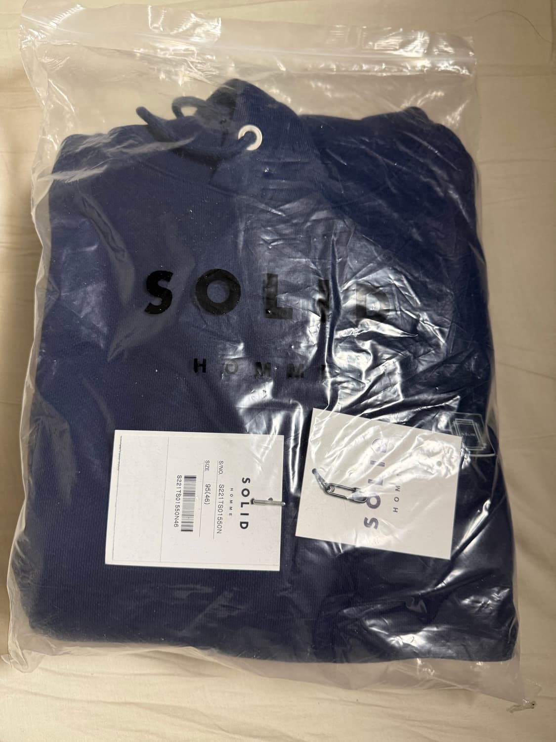 솔리드옴므 백로고 후드 상품이미지2