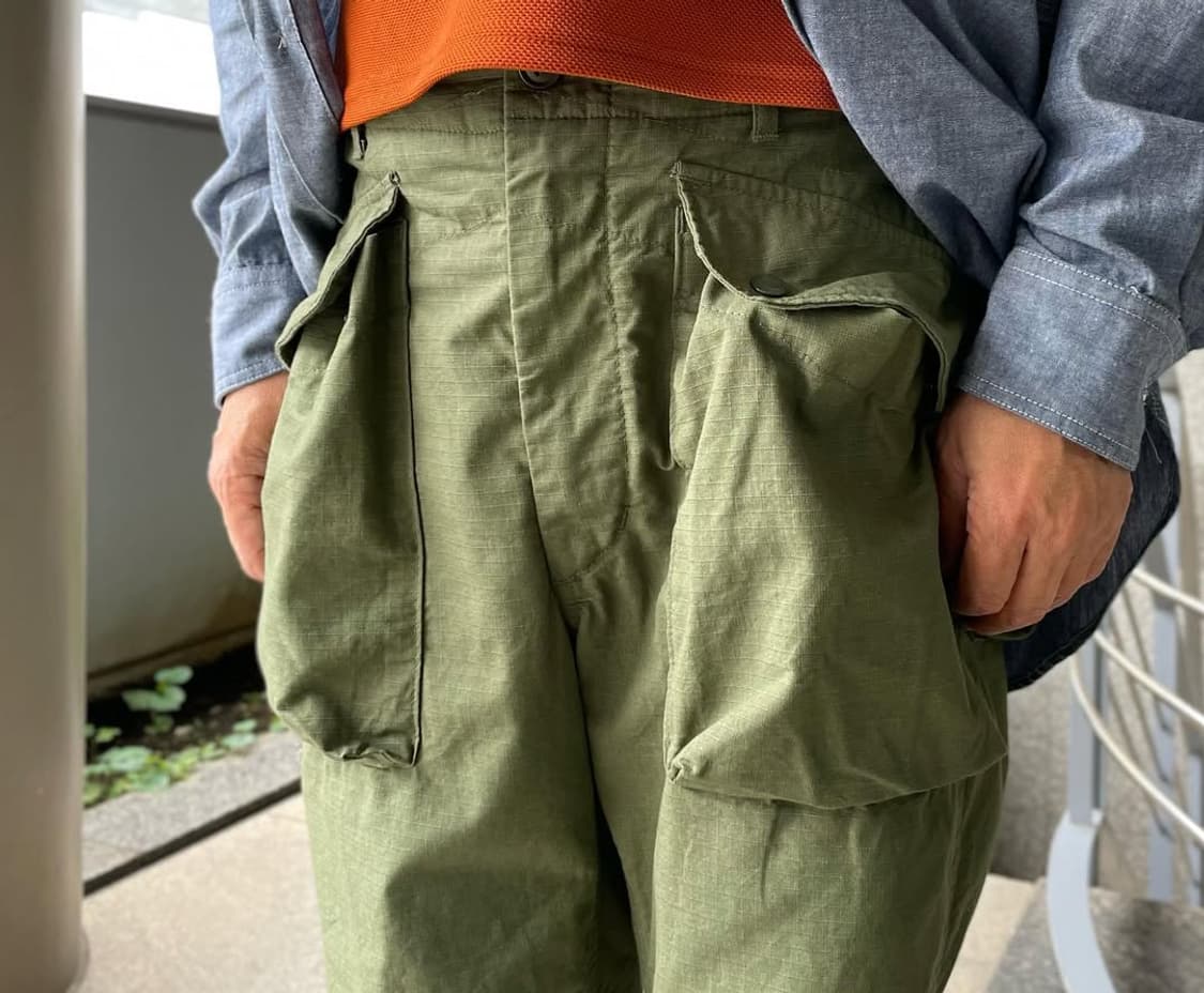 [L] 엔지니어드가먼츠 노르웨이지안 팬츠 올리브 코튼 립스탑 엔가 상품이미지2